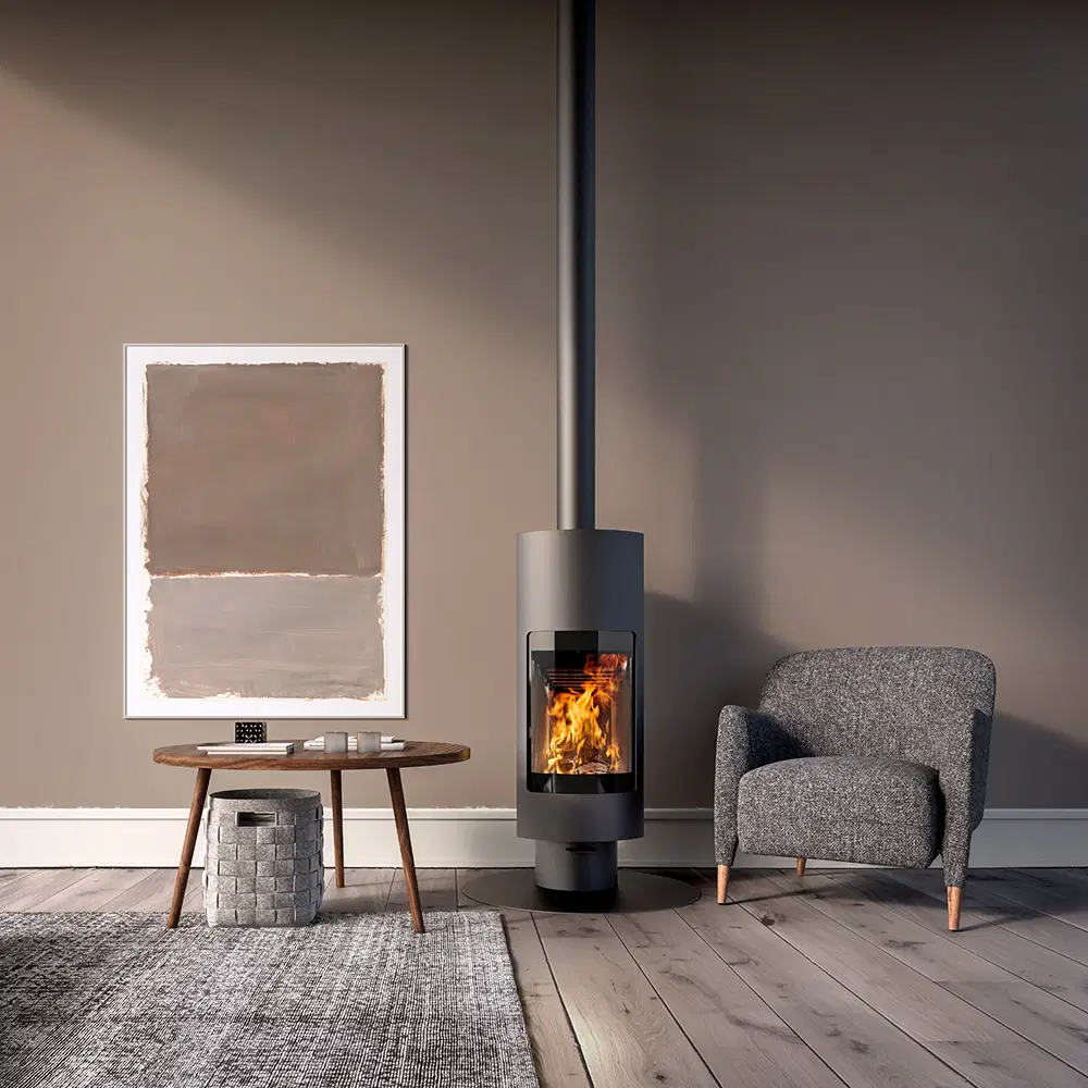 Leenders Kaminofen mit skandinavischem Design