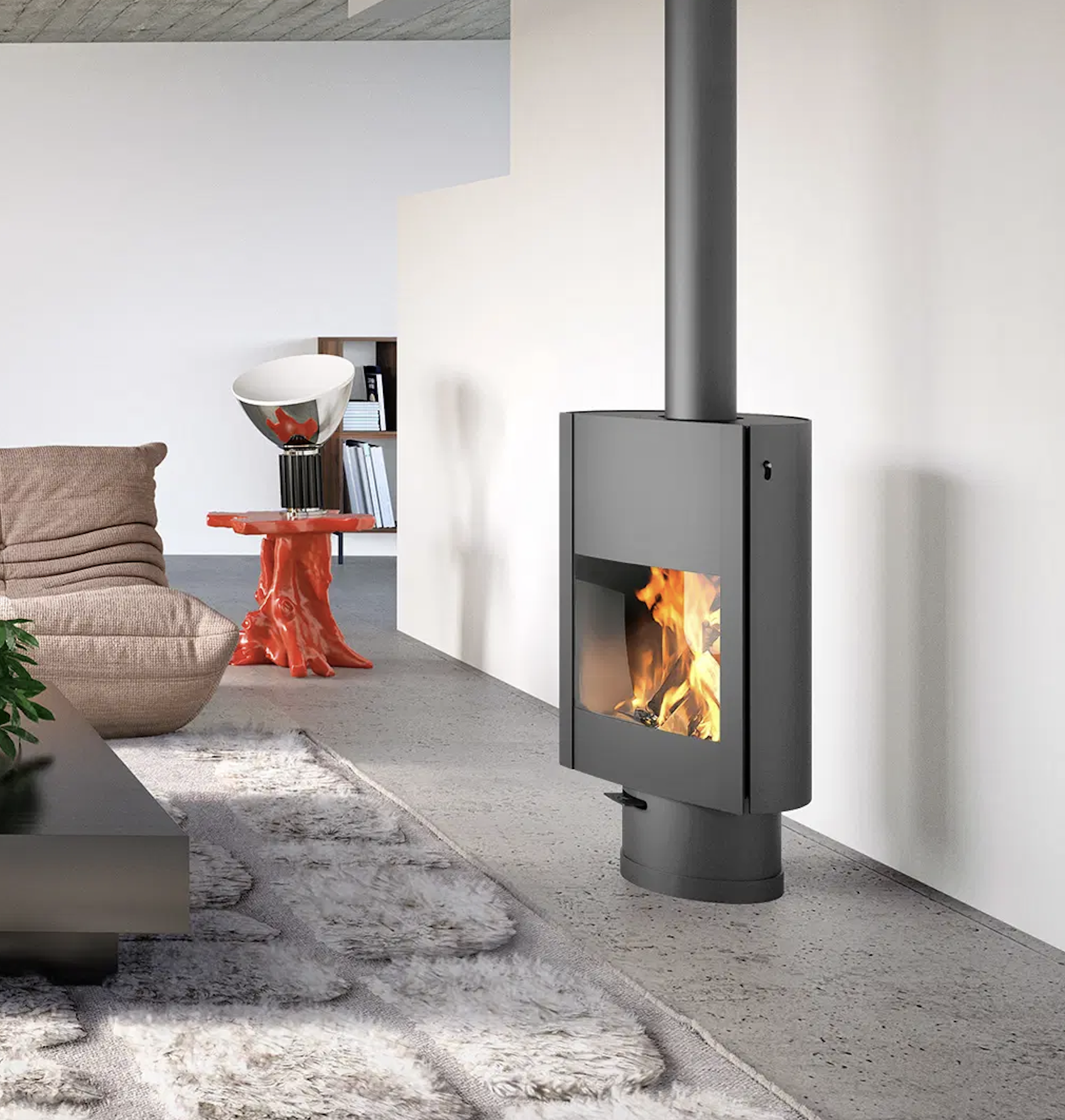 Leenders Kaminofen mit skandinavischem Design