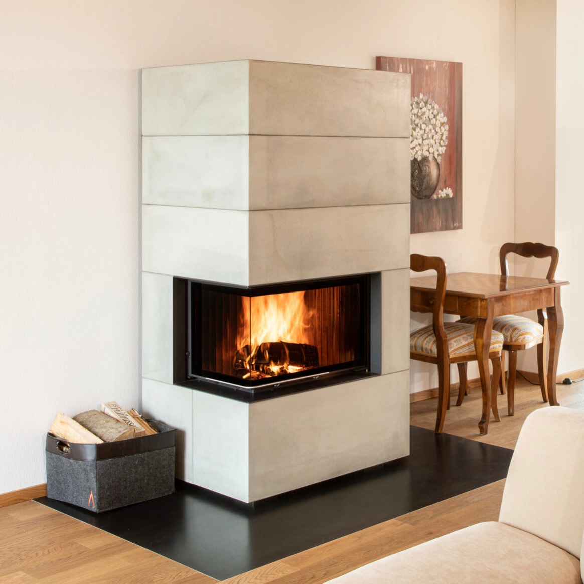 Wasserführender Kamin zur Integration in bestehende Heizsysteme