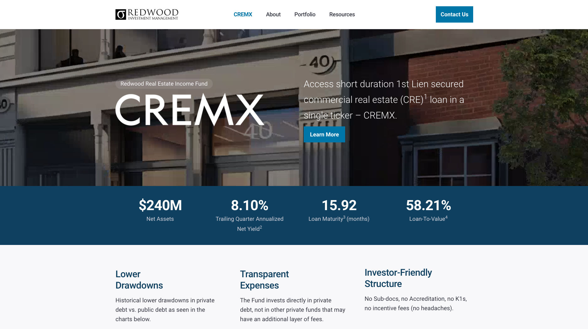 CREMX Redwood Real Estate Fund