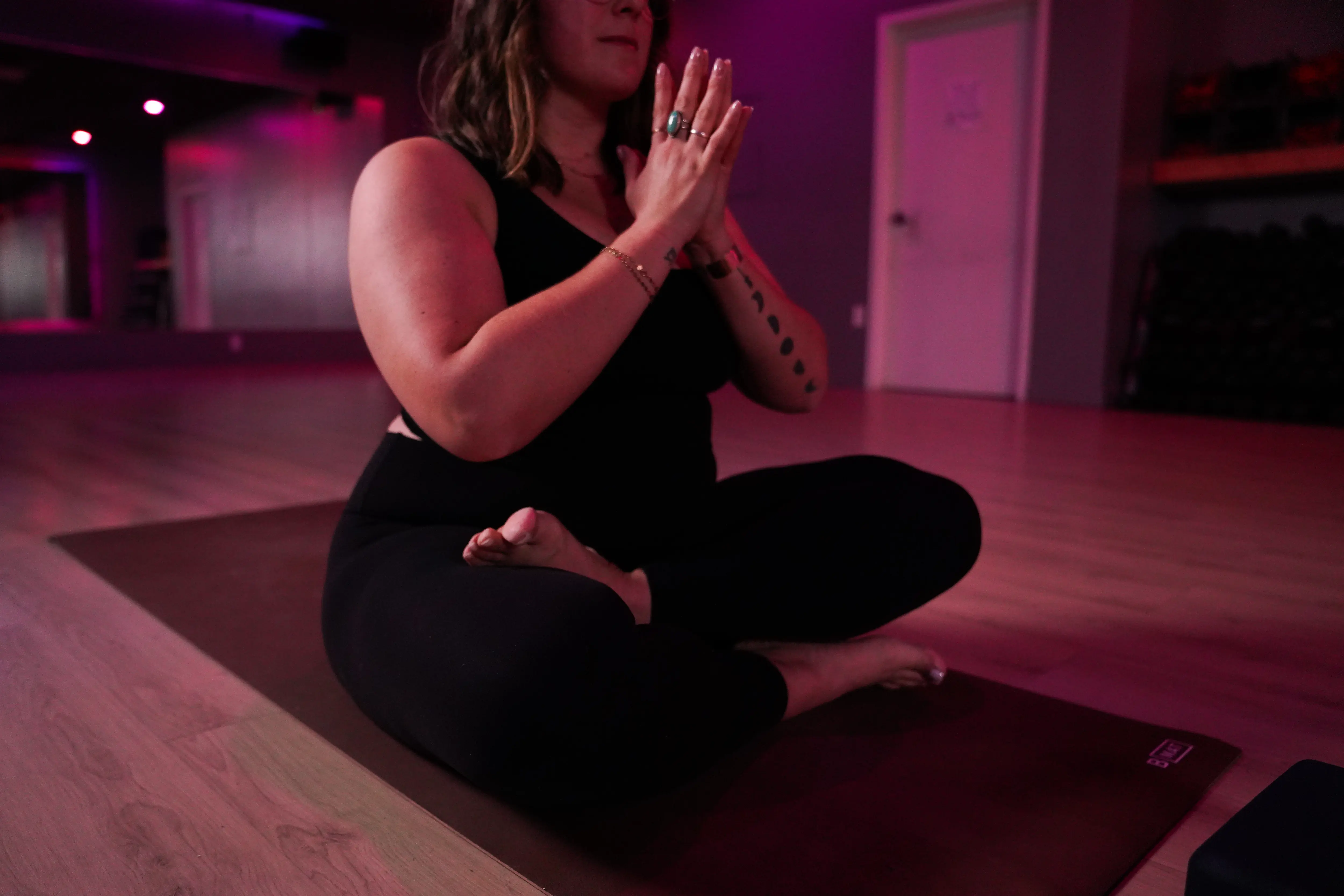 Yoga flow meditating