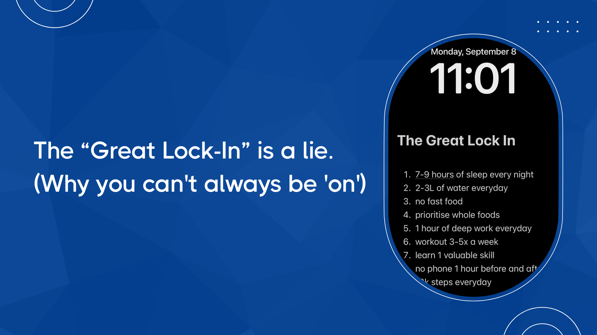 The "Great Lock-In" is a Lie (Why You Can't Always Be 'On')
