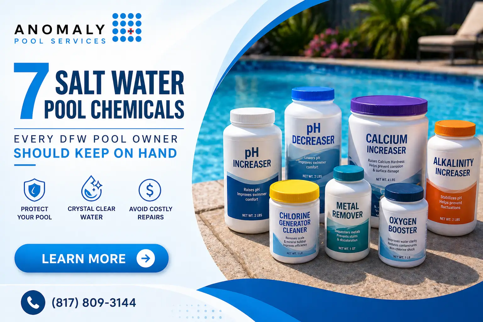 7 Salt Water Pool Chemicals Every DFW Pool Owner Should Keep On Hand