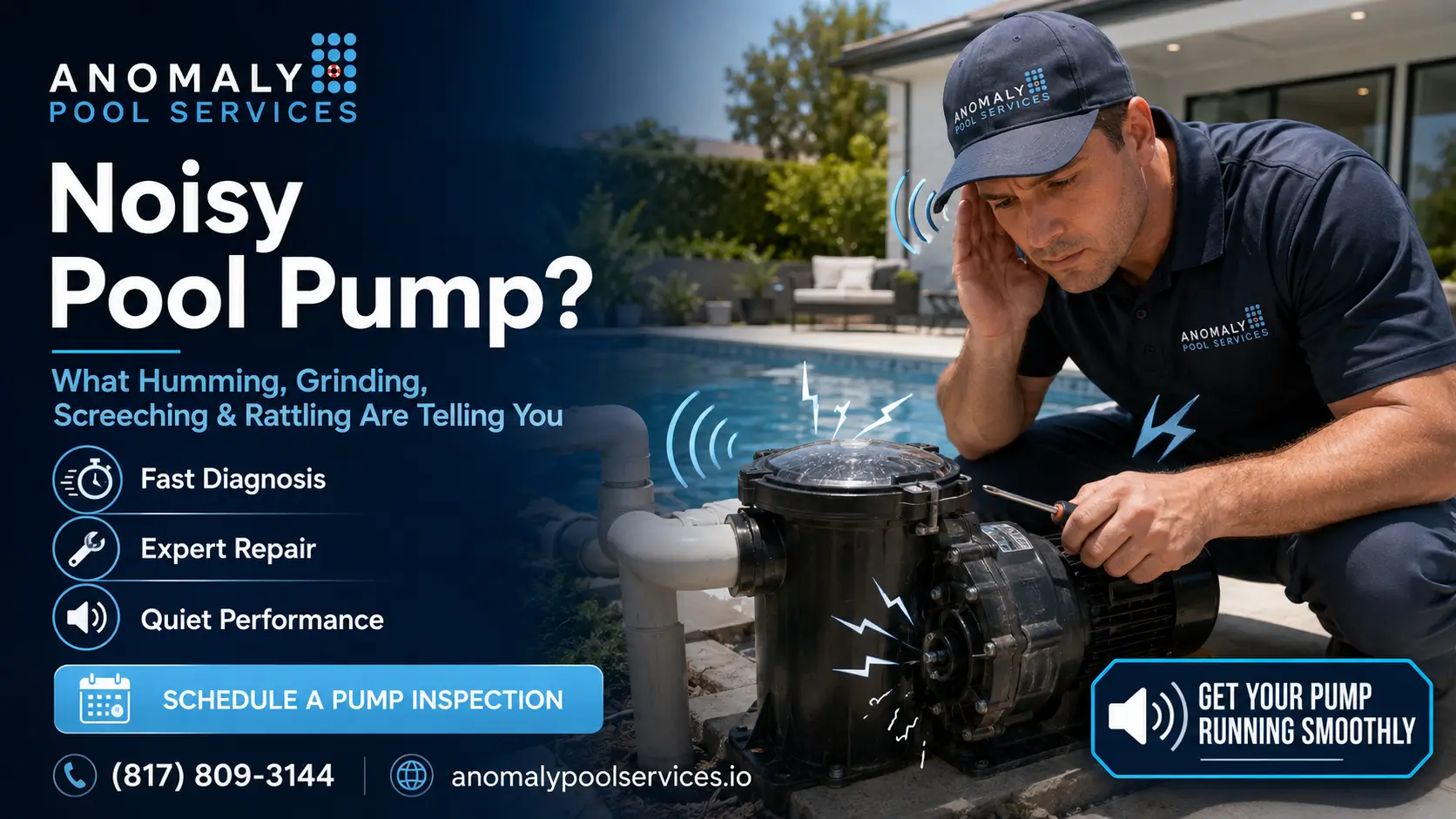 Noisy Pool Pump? What Humming, Grinding, Screeching & Rattling Are Telling You