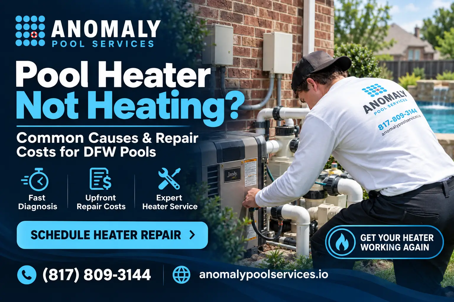 Pool Heater Not Heating? Common Causes & Repair Costs for DFW Pools