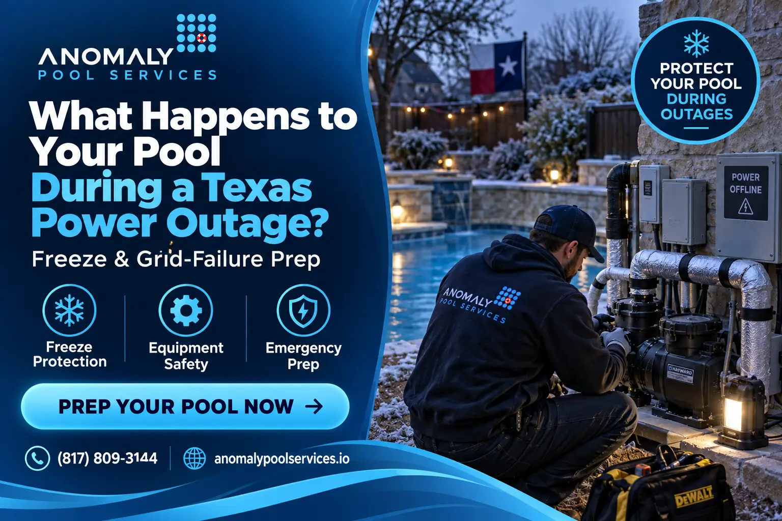 What Happens to Your Pool During a Texas Power Outage? Freeze & Grid-Failure Prep