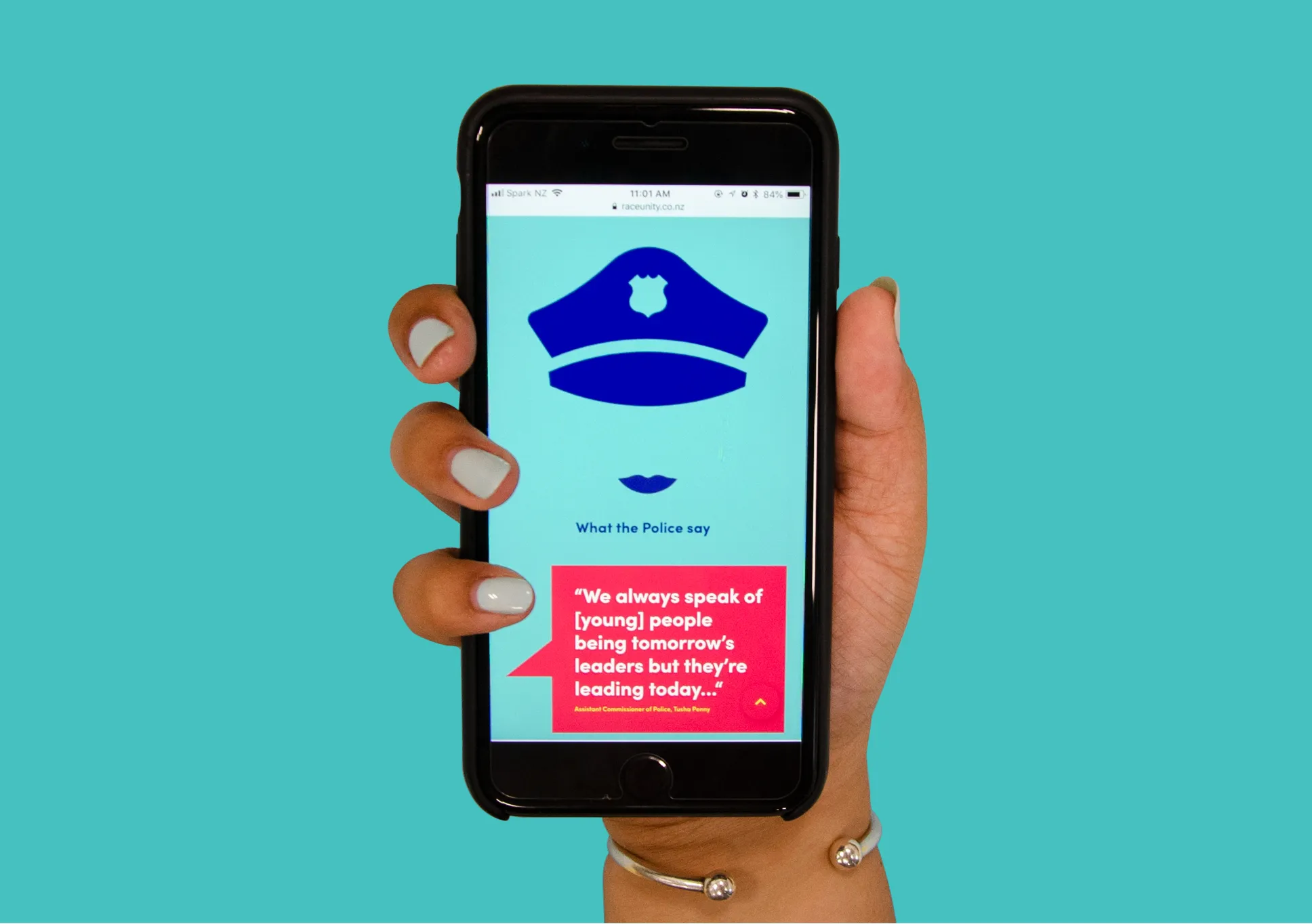 Race Unity mobile website
