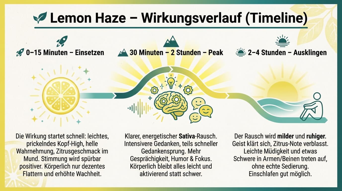 Lemon Haze Wirkungsverlauf (Infografik)