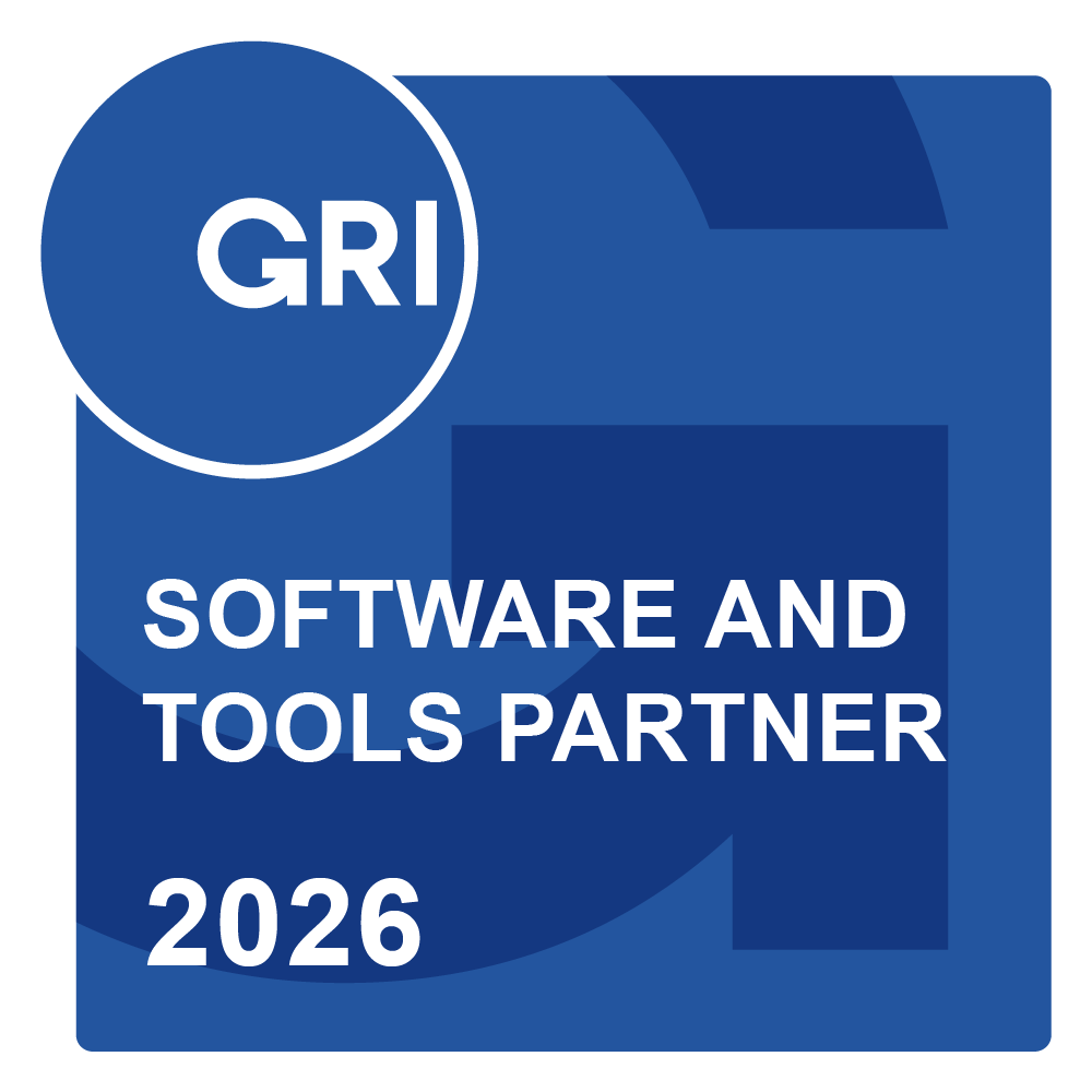 Logo of the GRI that shows that Eevery is GRI certified partner