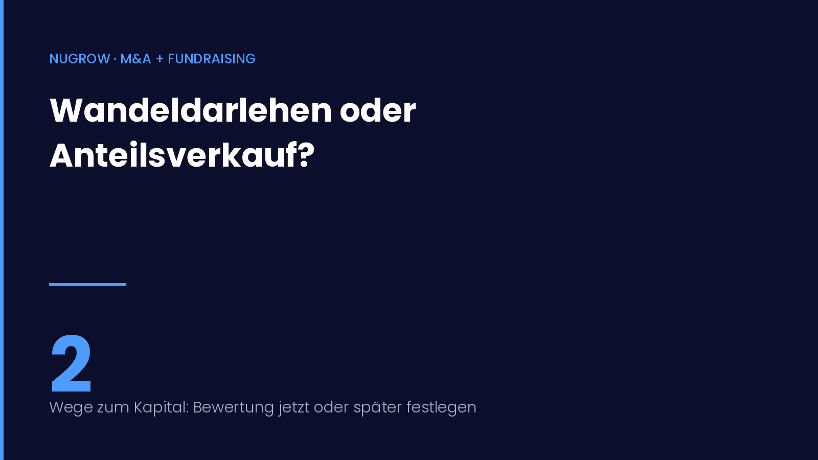 Wandeldarlehen oder Anteilsverkauf – nugrow Titelbild