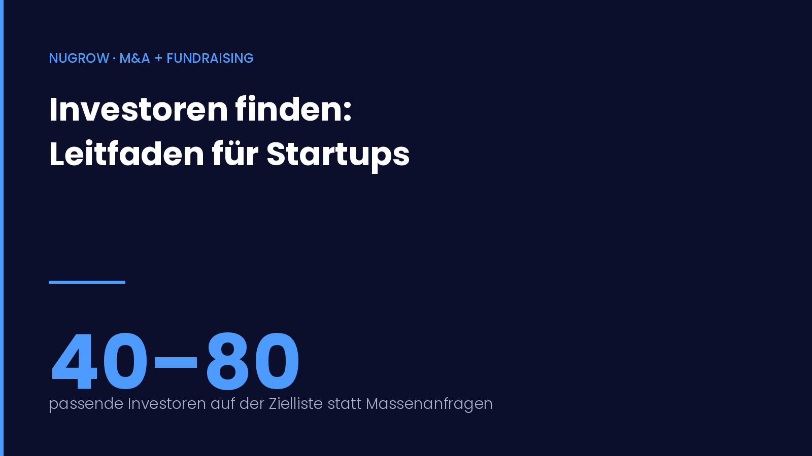 Investoren finden: Leitfaden für Startups – nugrow Titelbild