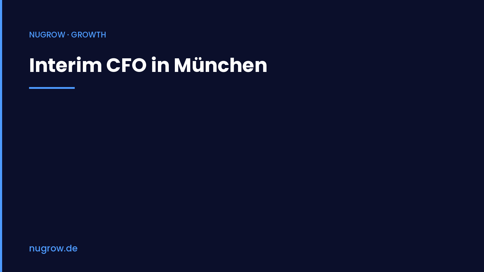 Interim CFO in München – nugrow Titelbild
