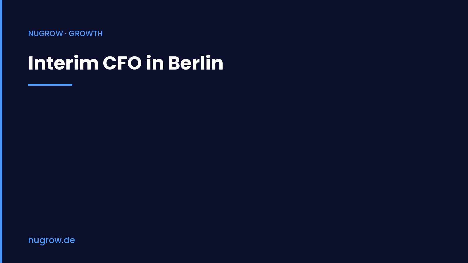 Interim CFO in Berlin – nugrow Titelbild
