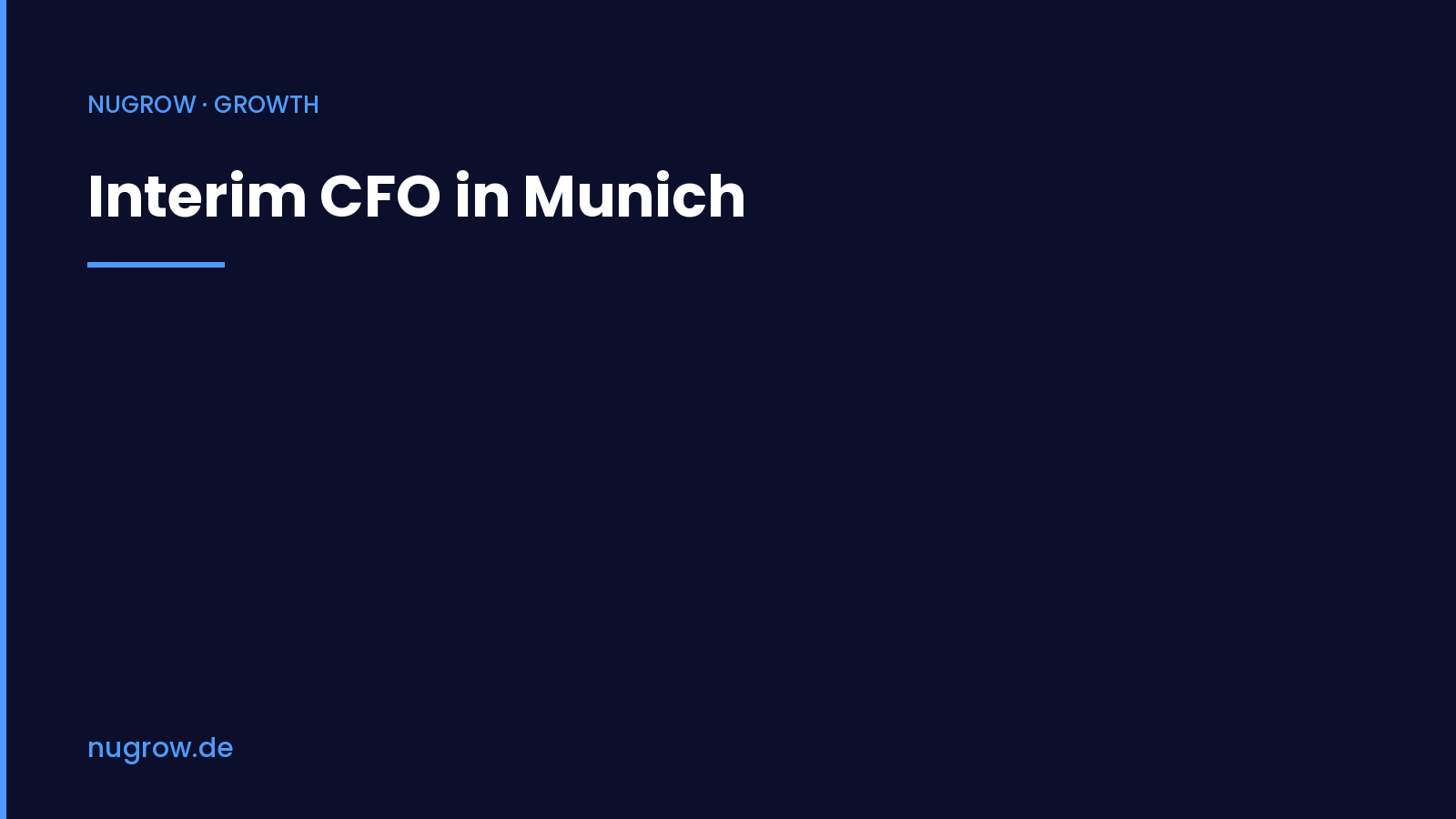 Interim CFO in Munich – nugrow cover