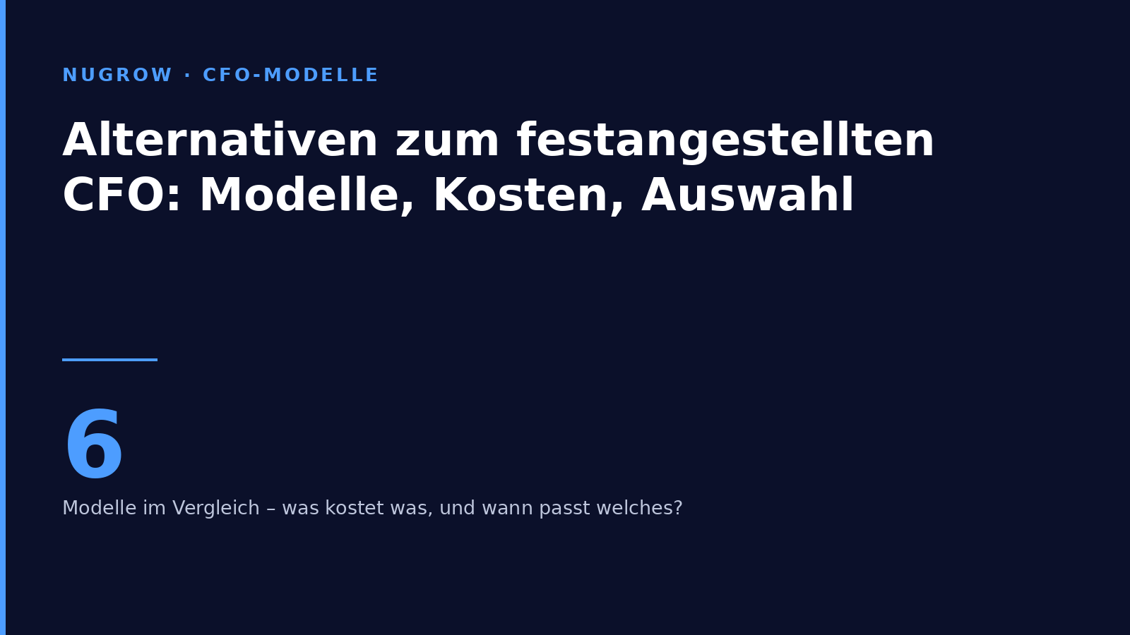 Titelbild: Alternativen zum festangestellten CFO – Modelle, Kosten, Auswahl
