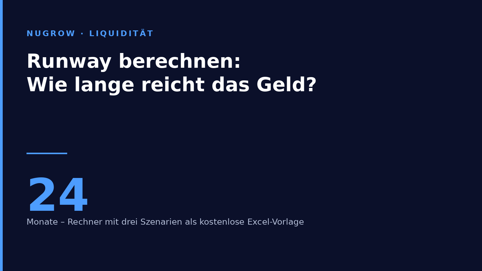 Titelbild: Runway berechnen – wie lange reicht das Geld