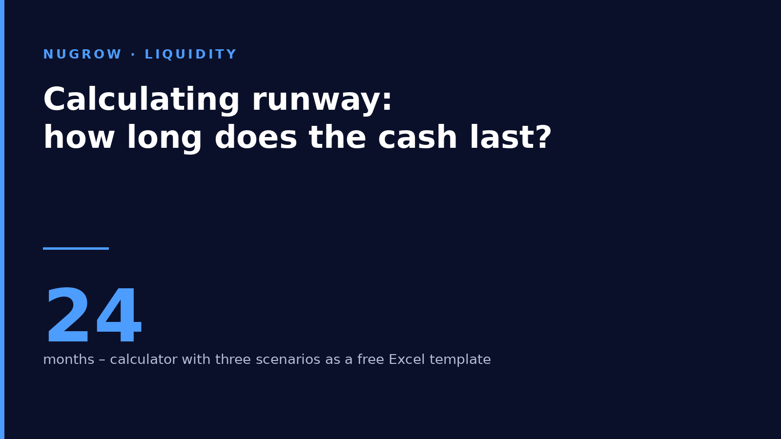 Cover: calculating runway – how long does the cash last