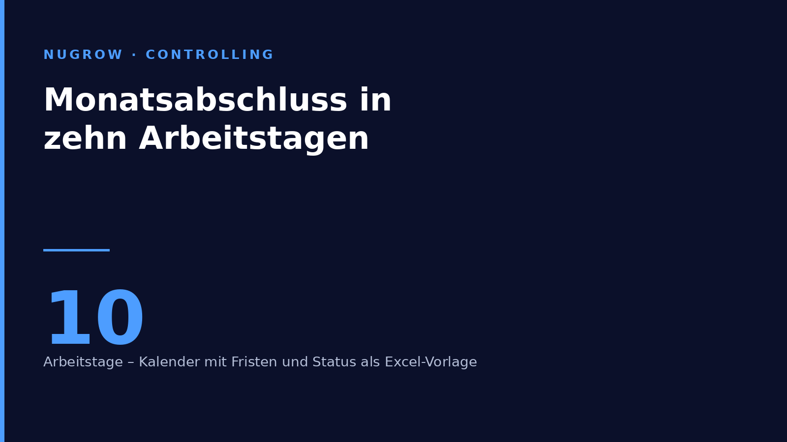 Titelbild: Monatsabschluss in zehn Arbeitstagen