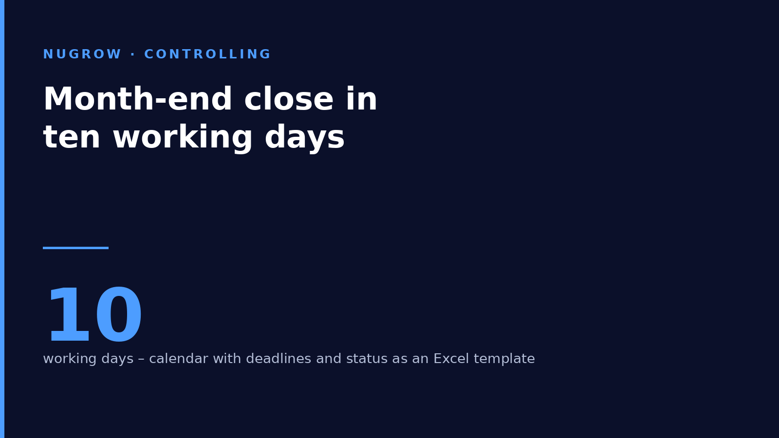 Cover: month-end close in ten working days