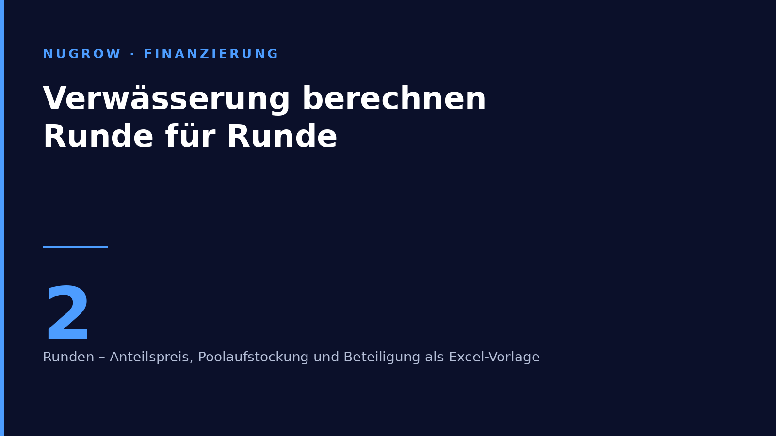 Titelbild: Verwässerung berechnen, Runde für Runde