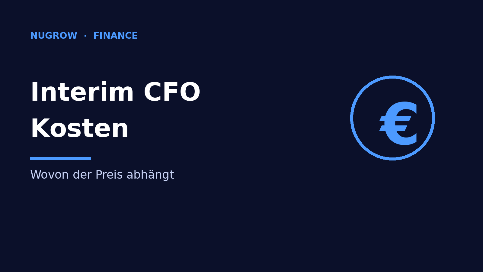 Titelbild: Interim CFO Kosten – wovon der Preis abhängt
