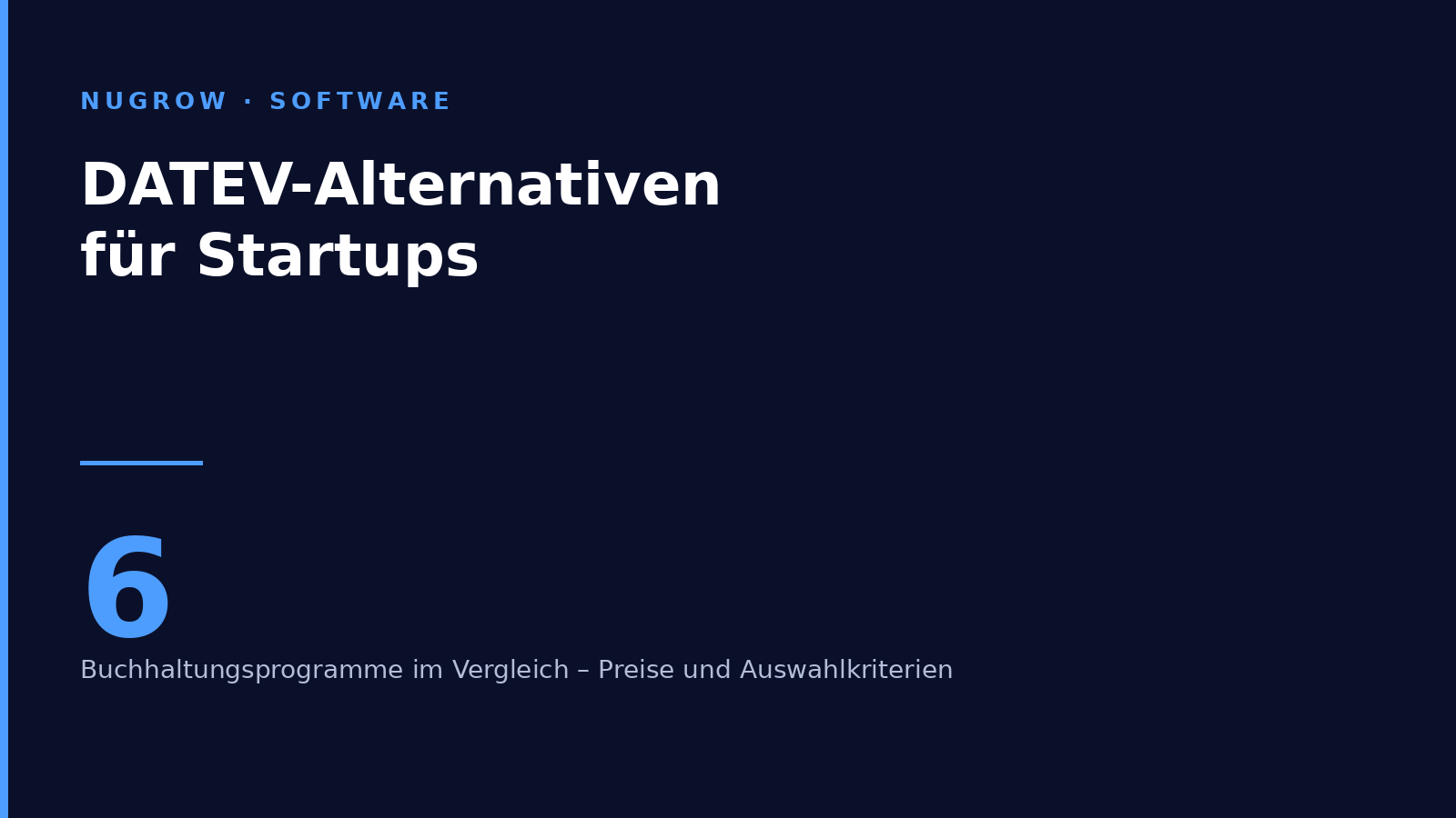 DATEV-Alternativen für Startups: sechs Buchhaltungsprogramme im Vergleich mit Preisen und Auswahlkriterien