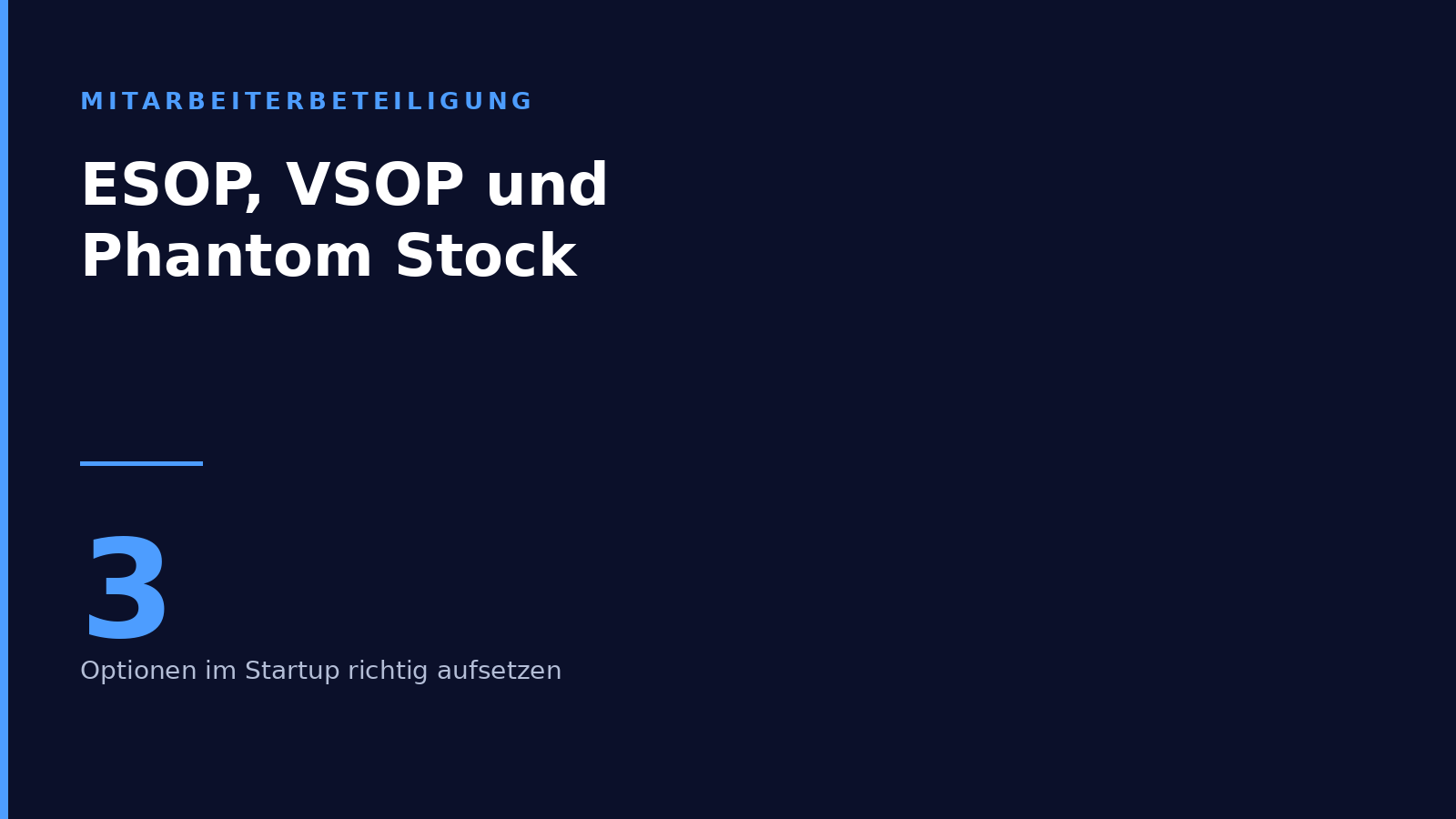 Titelbild: ESOP, VSOP und Phantom Stock – Mitarbeiterbeteiligung im Startup