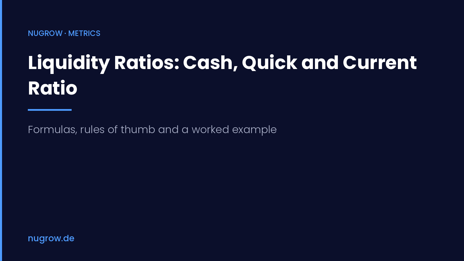 Cover image: liquidity ratios explained, formulas, benchmarks and worked example