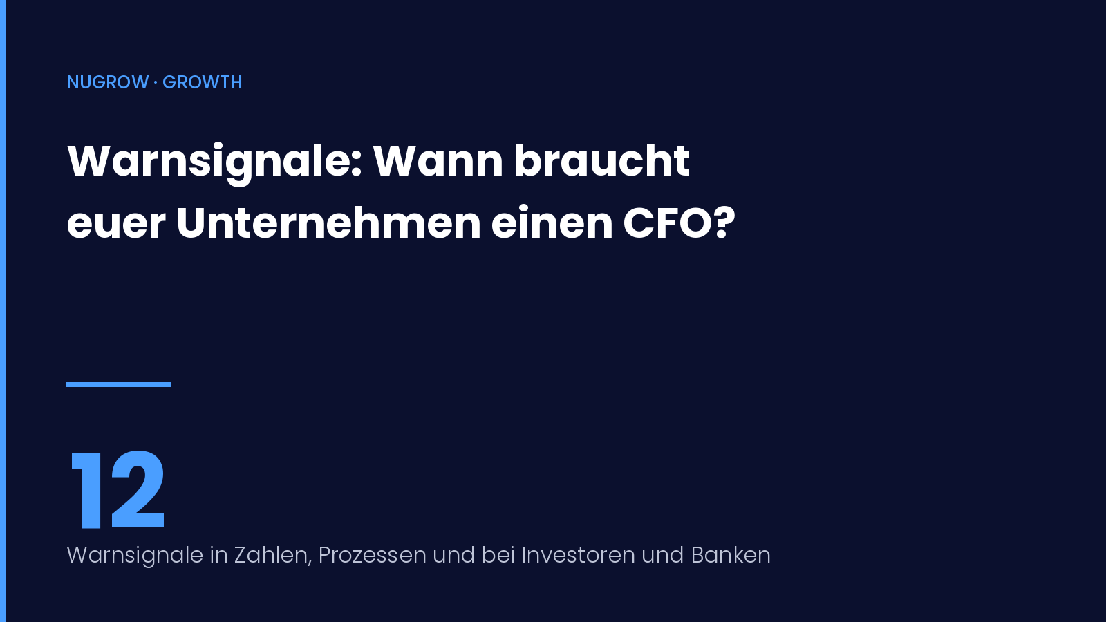 Titelbild: Warnsignale – wann braucht euer Unternehmen einen CFO?