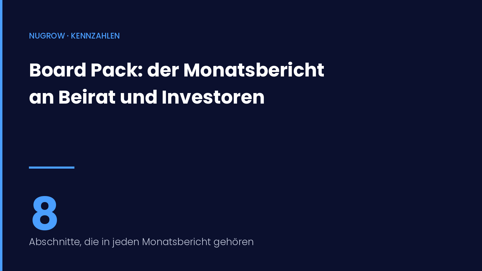 Titelbild: Board Pack – der Monatsbericht an Beirat und Investoren