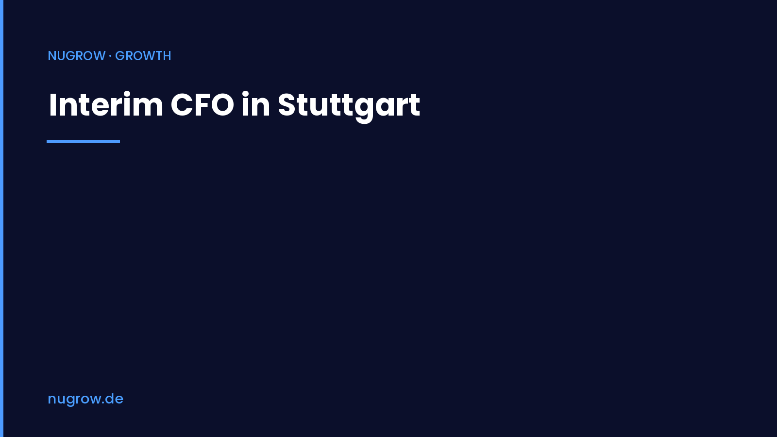 Interim CFO in Stuttgart – nugrow Titelbild