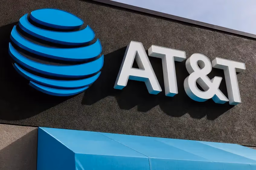 at&t logo on the building wall