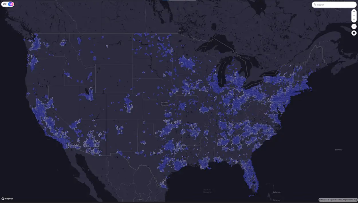 Visible 5G Coverage Map