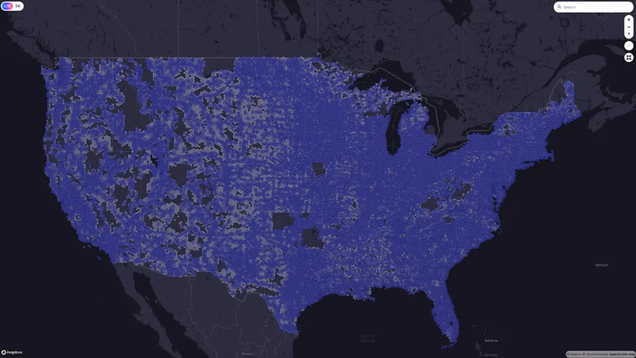 Visible 5G Coverage Map