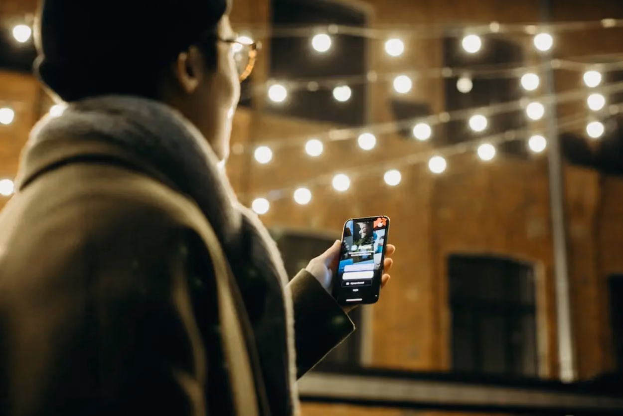 a person holding a phone