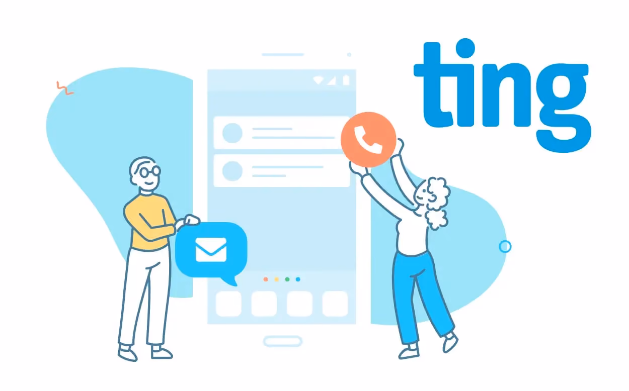 illstration of ting mobile logo