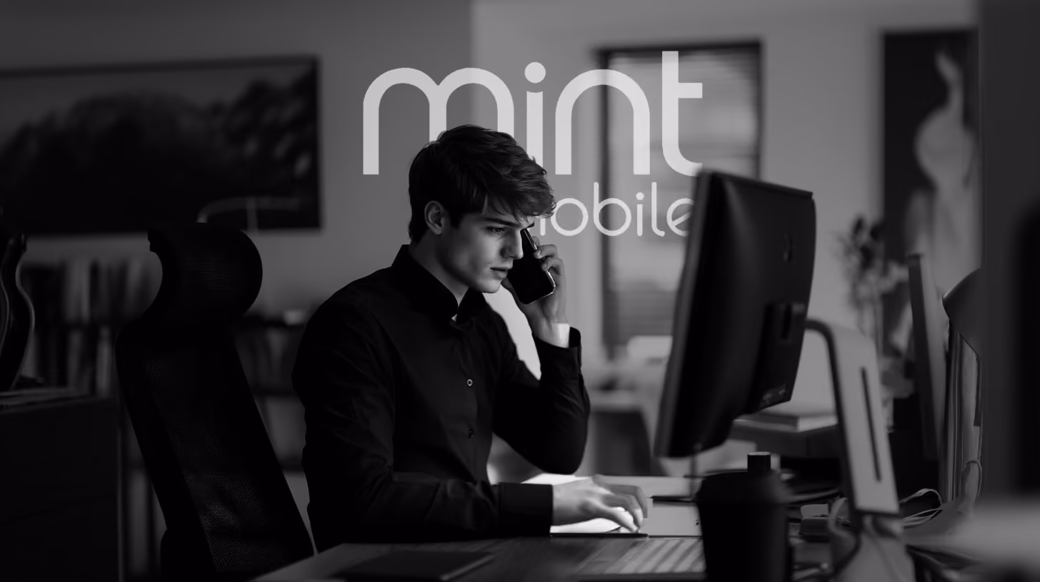 A person is calling someone while working in the office room