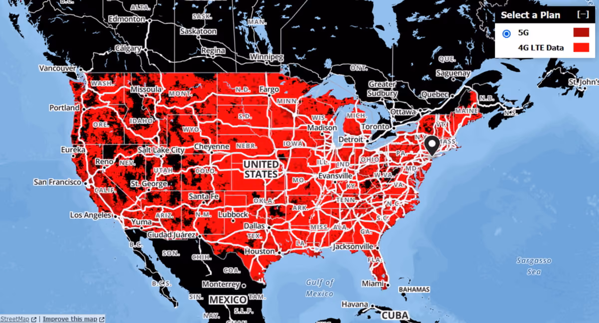 Total’s Coverage Map