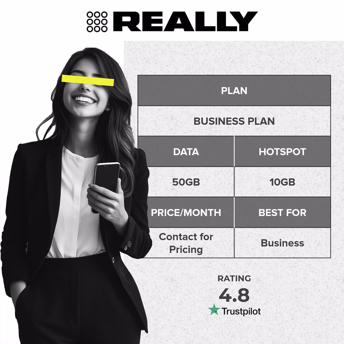 A bussiness woman holding her phone