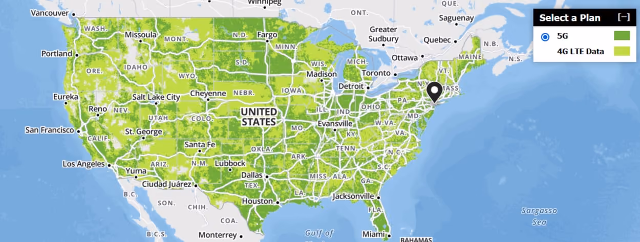 Straight Talk Wireless coverage map