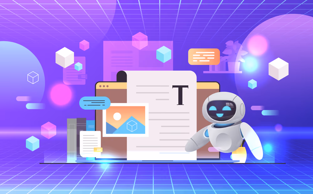 A guide on utilizing a robot for content creation, featuring step-by-step instructions and visual aids.