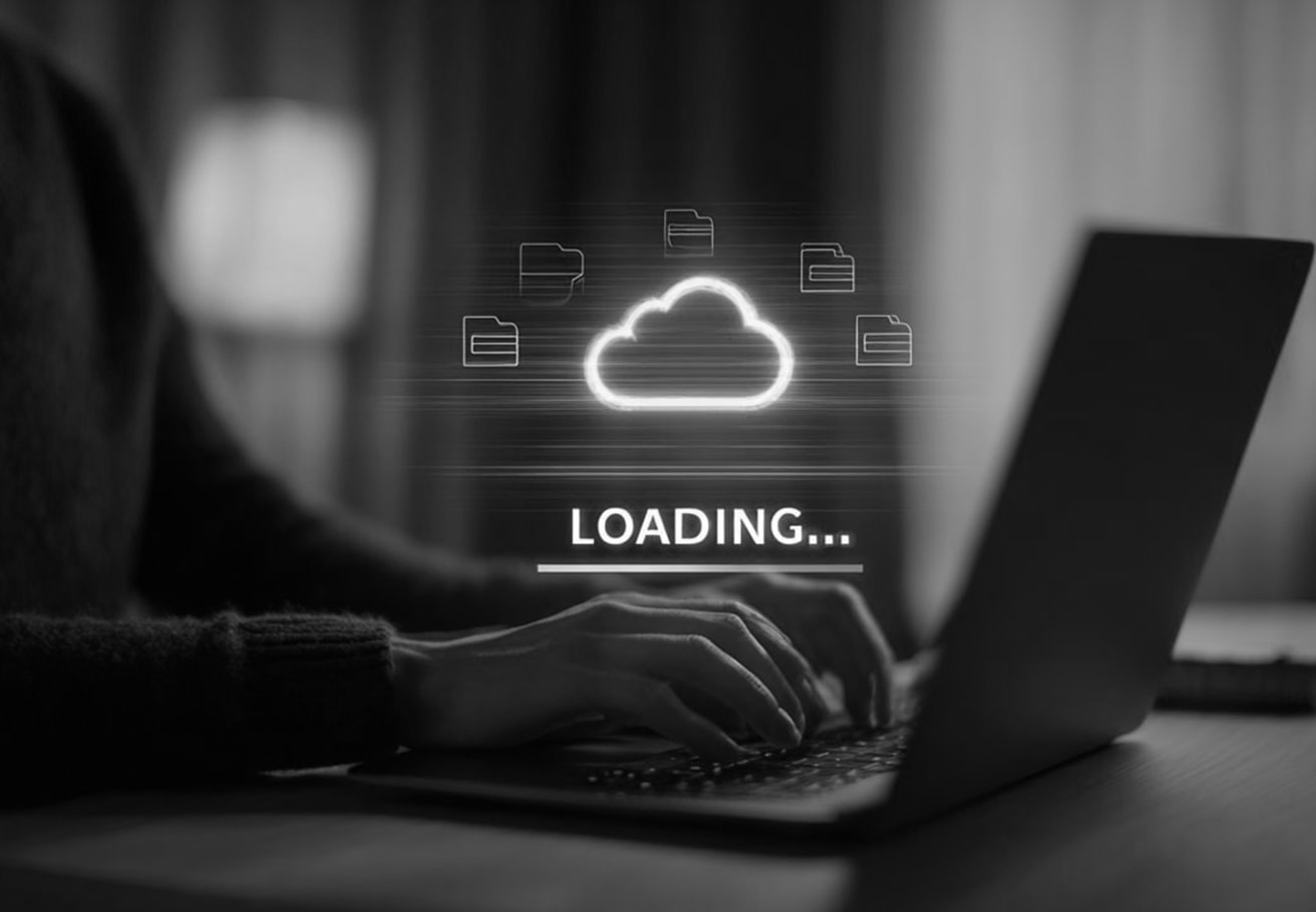 Diagram depicting cloud computing in the enterprise, emphasizing efficiency and connectivity in data services.