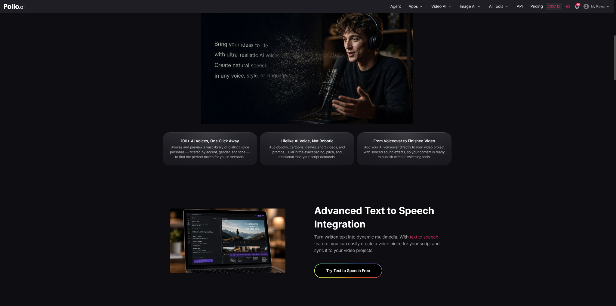 Pollo AI Voice Generator