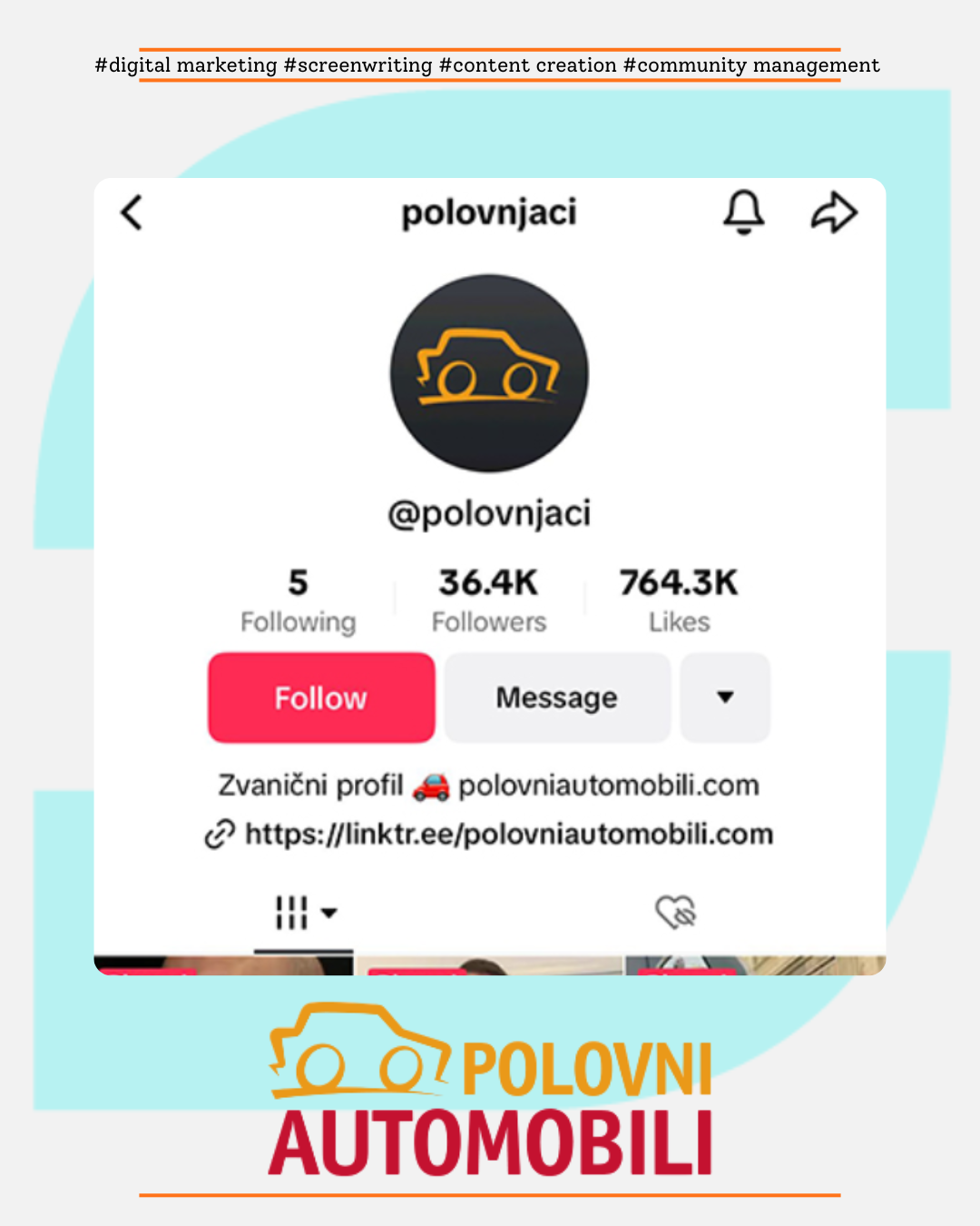 Razvoj Polovni automobili TikTok kanala