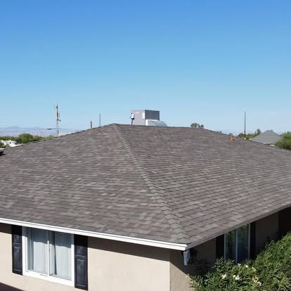 Finished residential shingle roof project in Gilbert Arizona