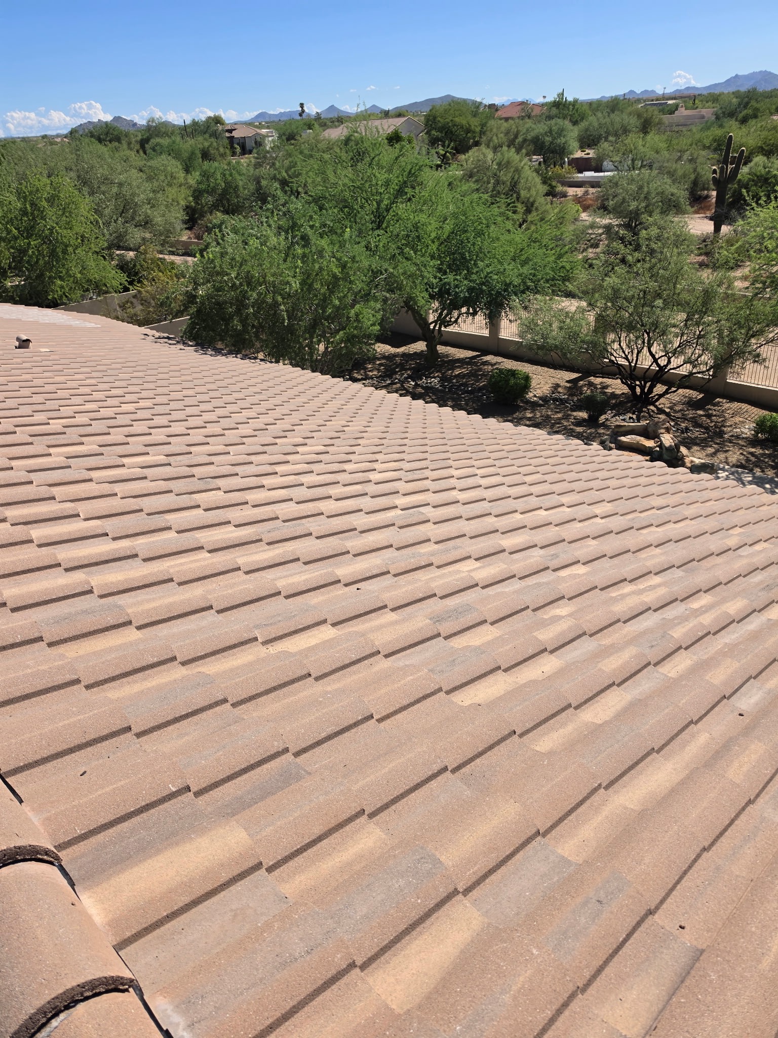 Completed tile roof slope in Phoenix Arizona