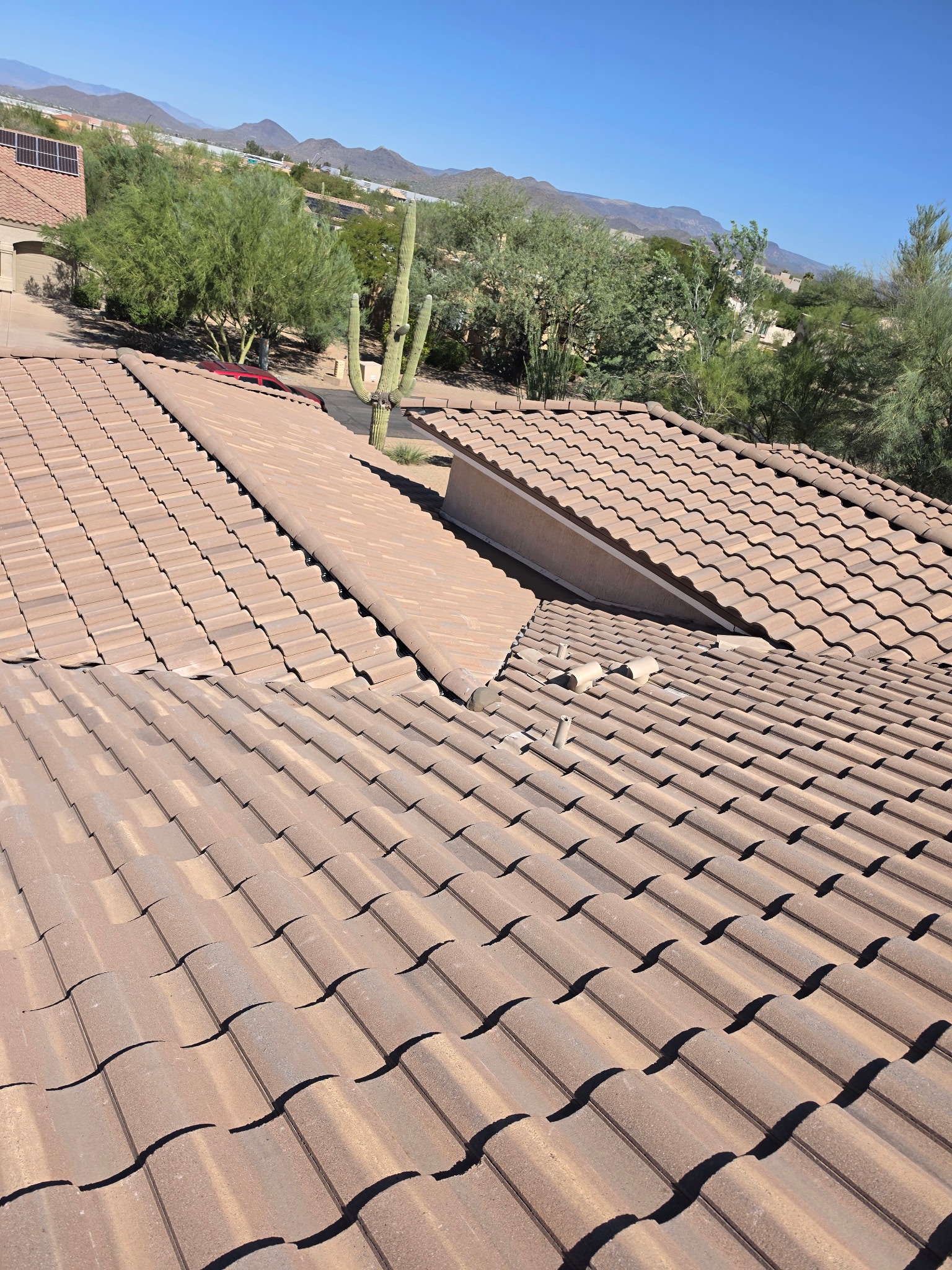 Finished tile roof transitions in Phoenix Arizona
