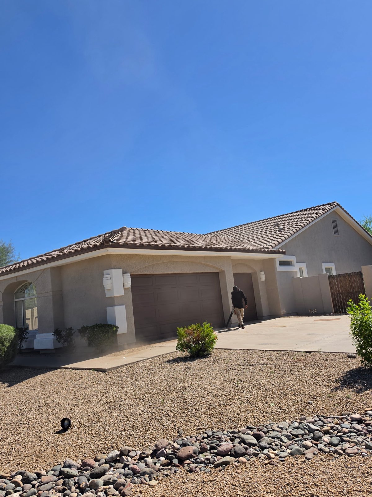 Completed roof across the residence in Phoenix Arizona
