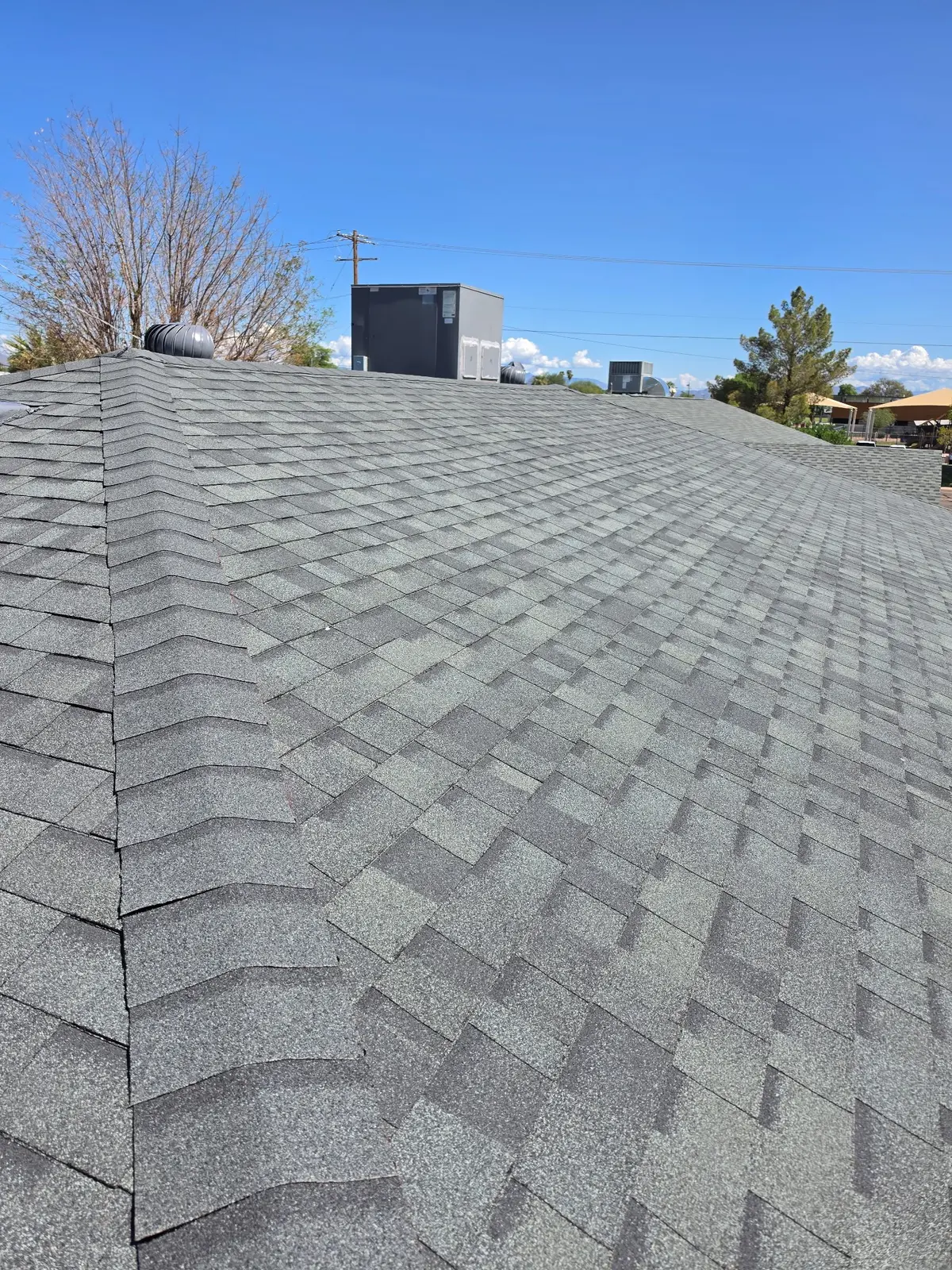Completed architectural shingle roof replacement in Scottsdale Arizona