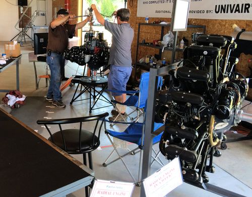 Building an engine in our booth Oshkosh 2015